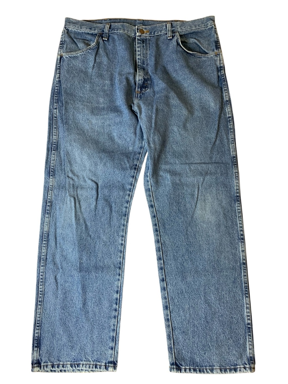 Rustler Men's Blue Denim Jeans Size 40x30 Straight Leg 100% Cotton